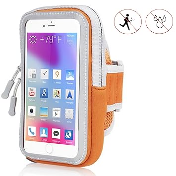 Handy Schutzhülle Tasche | für HAIER L53 | Sport armband zum Laufen, Joggen, Radfahren | SPO-2 Orange