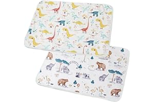 Baby Changing Mat Pack of 2, Unisex Baby Waterproof Diaper Changing Pad with Large Size for Home Travel Bed Play Stroller Cri
