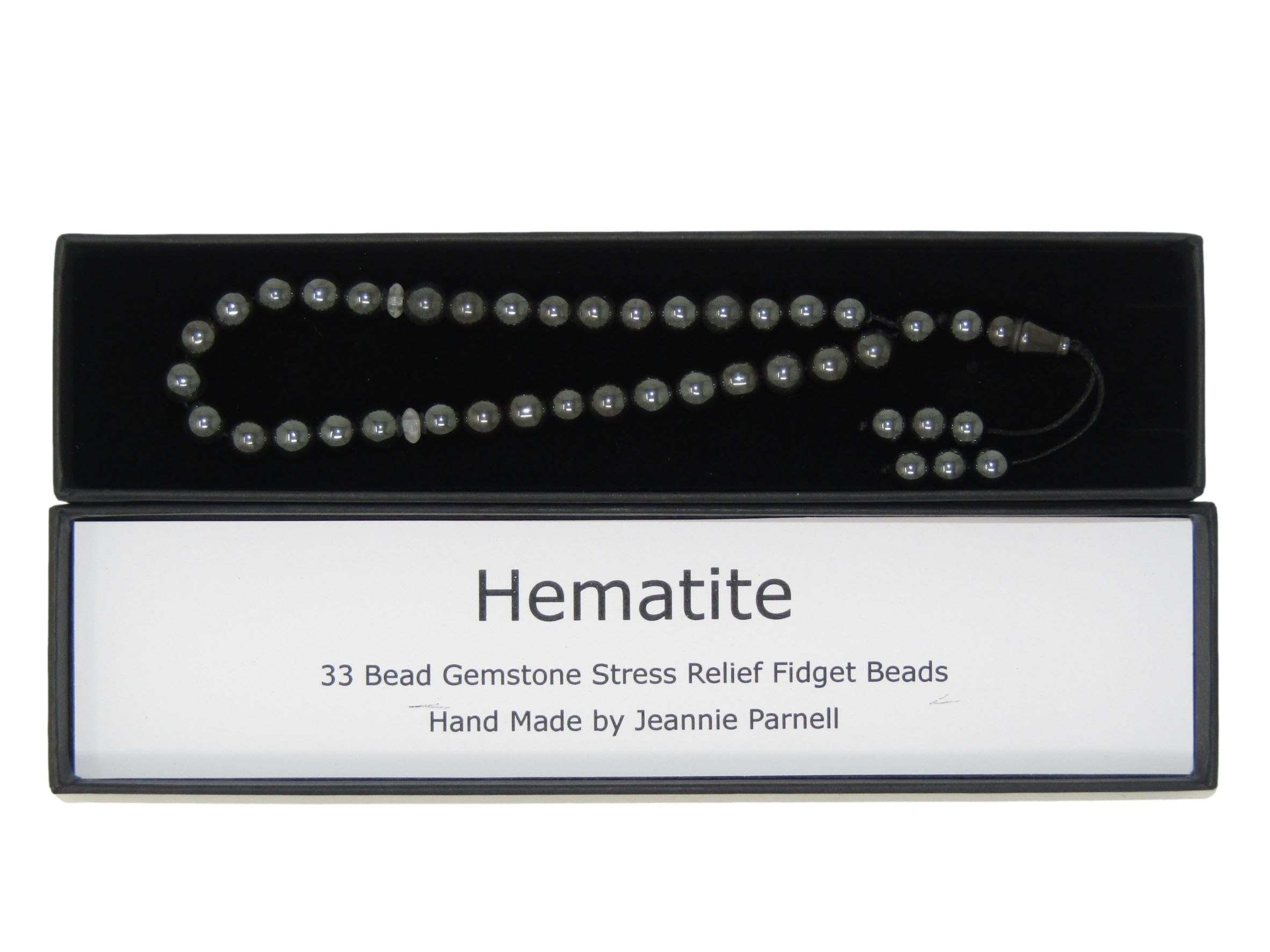 N11 BSHT Stress Relief Fidget Beads 8mm Hematite Gemstone Beads and Accessories in Gift Box Handmade Design by Jeannieparnell