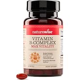 NatureWise Vitamin B Complex for Women and Men - with Folic Acid Biotin B1 B2 B3 B6 B12 - Support Cellular Energy &amp; Mental Clarity - Gluten &amp; Dairy Free - 60 Softgels[2-Month Supply]