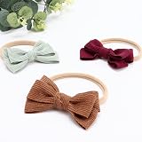 DRESHOW 10 Pack Baby Girl Headbands and Hair Bows Nylon Assorted Colors view 6