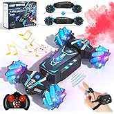 Remote Control Car Hand Controlled Gesture RC Stunt Car with Spray & Lights & Music for Kids 6-13 Years Old, 4WD 2.4GHz Off-R