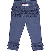 RuffleButts® Baby/Toddler Girls Soft Knit Ankle Length Ruffle Leggings