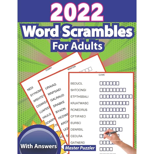 2022 word scrambles for adults large print word scramble puzzles book scramble game for senior possible impossible amazing word search 1200 activity or gift for adults word games puzzler master 9798772060476 amazon com books