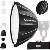 Aputure Light Dome Quick Dome 90 Softbox,90cm(3ft) Circular Bowens Mount | with Quick Release Design,Include Diffusion,Light Control Grid,Carrying Bag for Aputure Amaran Video Light