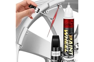 XDOTOAR Silver Wheel Paint, Efficient Silver Touch Up Paint, Seamless Repair Rim Curb Rash, Car Scratch and More, Color Accurate, Long lasting Adhension, Quick Drying, Easy to Us, Resists Water, Uv Rays