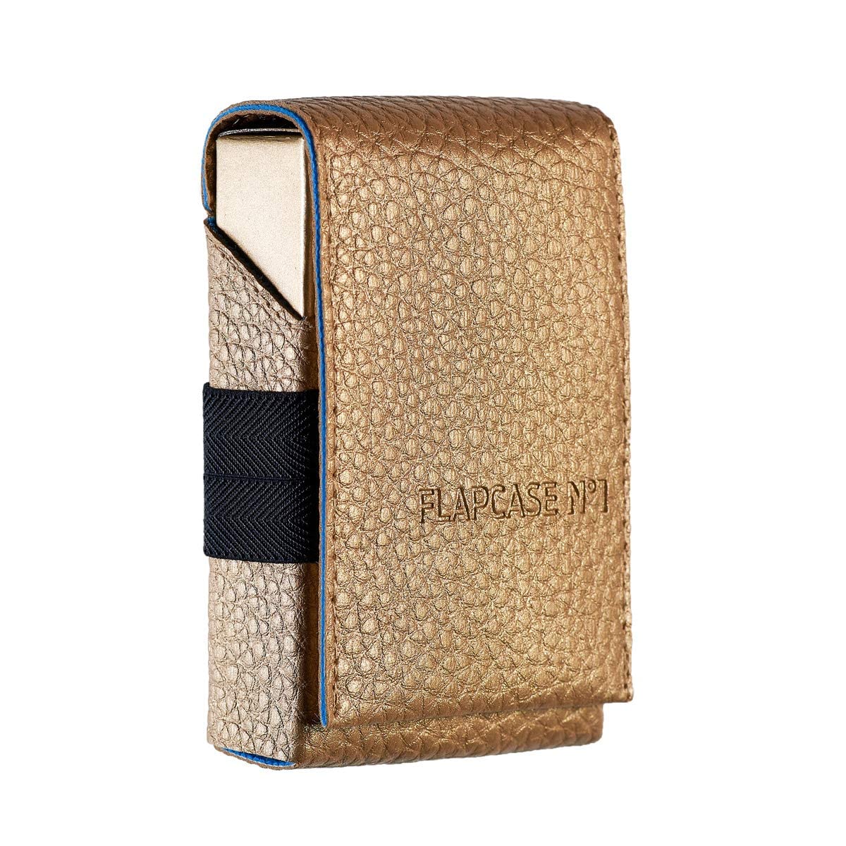 FLAPCASE N°1 "GOLD ONE" – Designer Cigarette Case, Handmade in Austria, elegant, stylish faux leather Box for 19, 20, 21 Cigarette Packs regular-King-Size