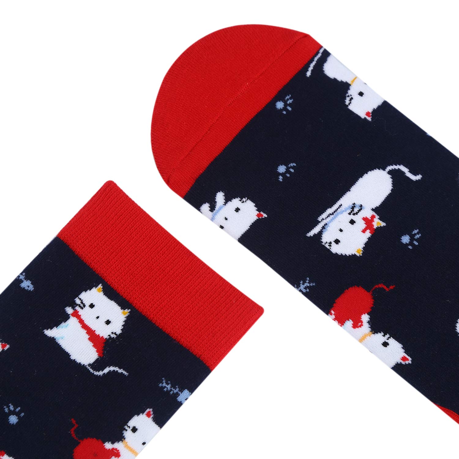 Womens Novelty Crew Socks Crazy Funny Dogs Cats Casual Cute Animal Cotton Socks