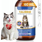 Taurine Supplement for Cats Liquid Drops &ndash; Supports Heart, Vision Health &ndash; 60mL Highly Absorbable for All Cats 12+ Weeks