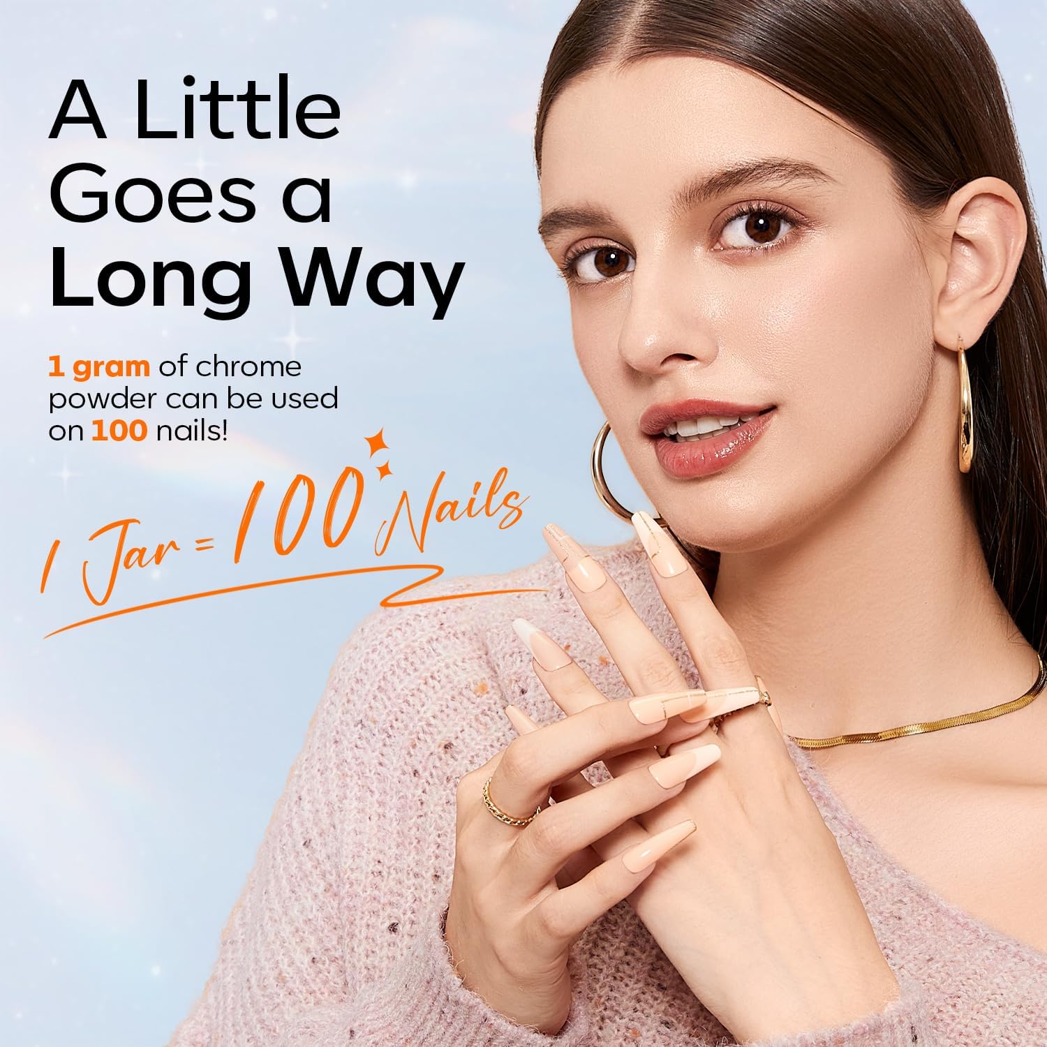 modelones Chrome Nail Powder 4 pcs, White Pearl Nail Chrome Powder, Iridescent Aurora Glitter Mermaid Silver Metallic Mirror Holographic Effect Pearlescent Pigment Dust Kit Resin Craft - Image 9