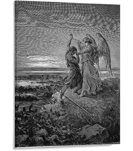 HOTIPS Gustave Doré - Póster Impreso, "La Destrucción De Leviatán", Pintura Sobre Lienzo, Póster De Arte De Pared, Impresión De Desplazamiento De Imagen, Decoración De Paredes De Sala De Estar