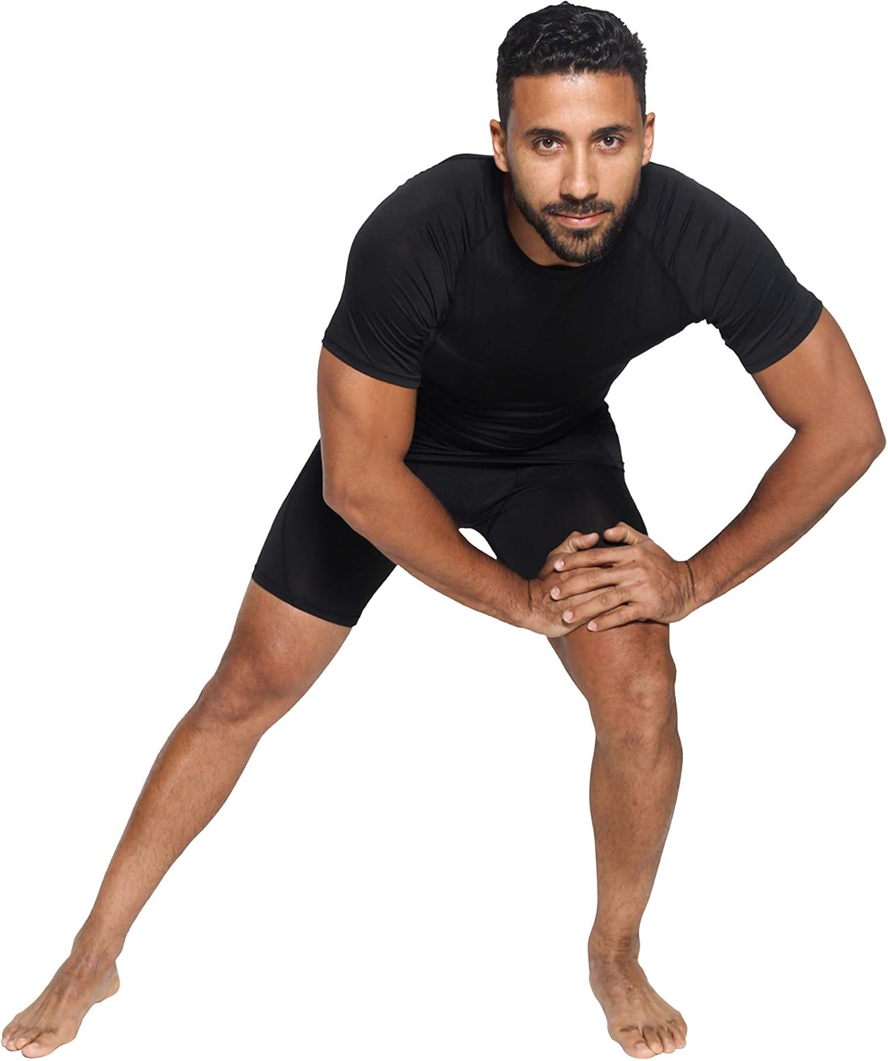 5 Pack: Men's Short Sleeve Compression Shirt Base Layer Undershirts Active Athletic Dry Fit Top at  Men’s Clothing store