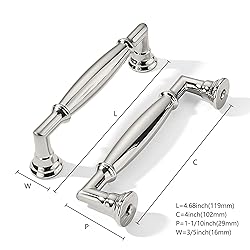 khtumeware 10 Pack 4 Inch(102mm) Polished Nickel