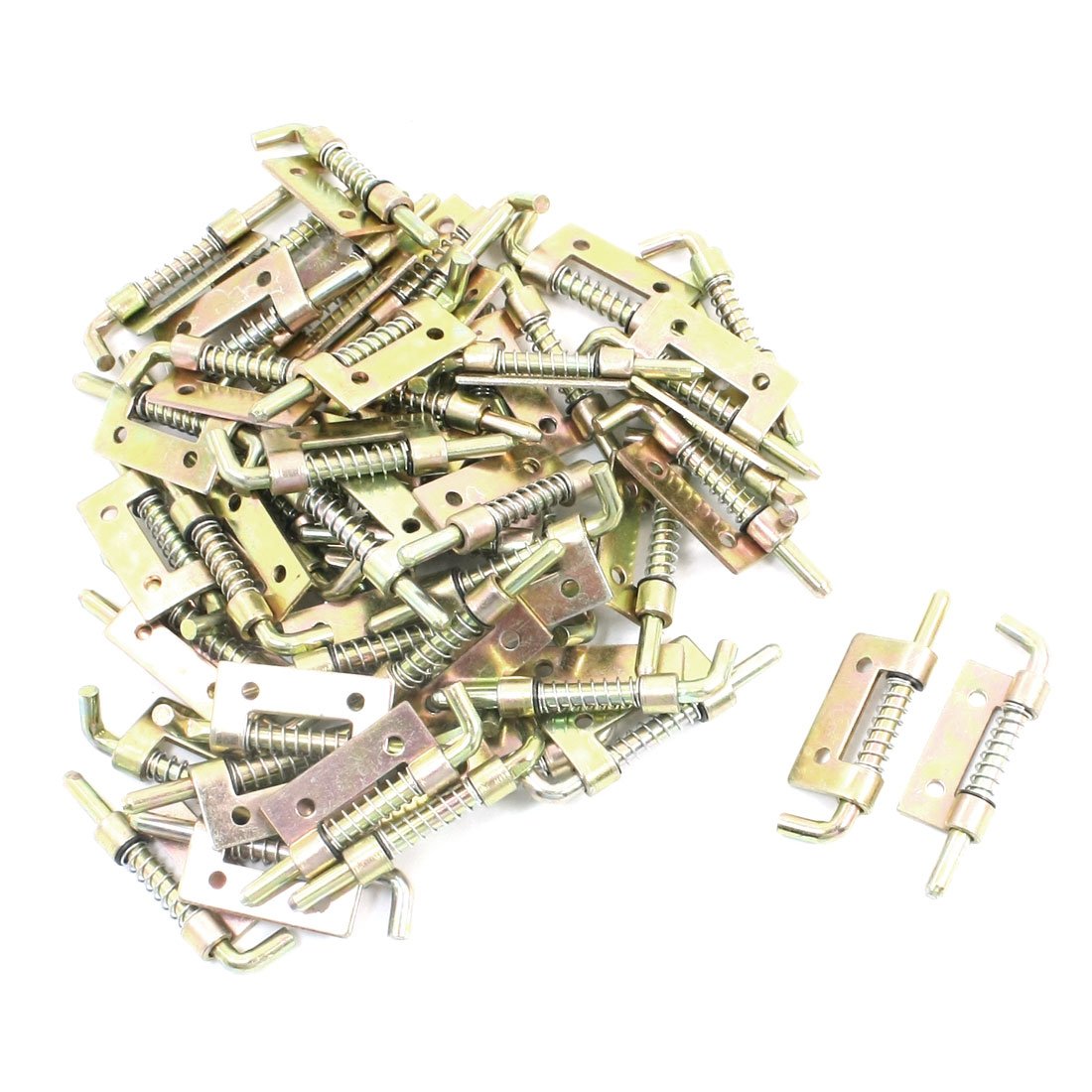 Sourcingmap Right-Handed Spring Loaded Metal Security Door Barrel Latch 2.2" 50Pcs