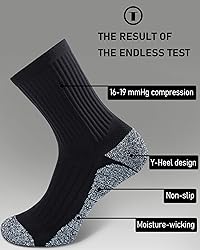 SITOISBE Cushioned Compression Unisex Mid-crew