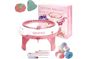 YIMORIA SENTRO Knitting Machine, 48 Needles Knitting Machines with Row Counter, Rotary Adult Smart Knitting Machines, DIY Scarf Hat Socks, Christmas and New Year Gifts (48)