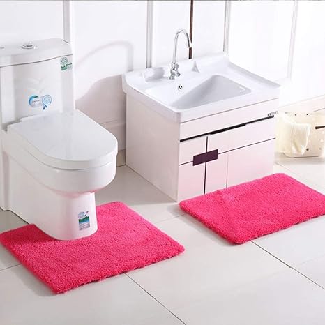 Amazon 玄関マット 浴室マット マイクロファイバー 吸水 滑り止め 防カビ 手 可愛い おしゃれ 廊下マット 洗面台マット 寝室マット バスマット 屋内 屋外 ドアマット おしゃれ ローズレッド 洗える 吸水 速乾 耐磨耗性 シャギー 防臭 床暖房対応 60 1cm オールシーズン