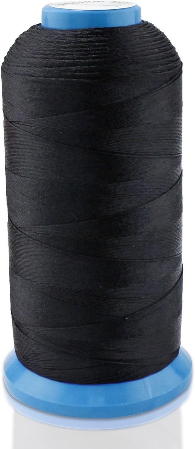 WheateFull Tight Strong Black Bonded Nylon Sewing Thread for Outdoor