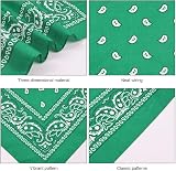 Aomig Bandana Head Scarf Men Women Paisley Print Multi Purpose Headwear Dark view 4