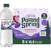 Poland Spring Maine Sparkling Bottled Water - 33.8 Fl Oz | Triple Berry Flavored Sprakling Water