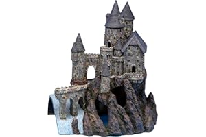 Penn-Plax Age-of-Magic Wizard’s Castle Aquarium Decoration – Safe for Freshwater and Saltwater Fish Tanks – Extra Large – Part B