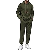 COOFANDY Men's Tracksuit 2 Piece Hoodie Sweatsuit Sets Casual Athletic Jogging Suits Waffle Plaid Jacquard Outfits