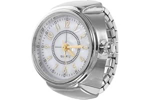 HOLIDYOYO Stylish Silver Finger Watch Ring with Numeric Display Classic Quartz Timepiece for Women and Men