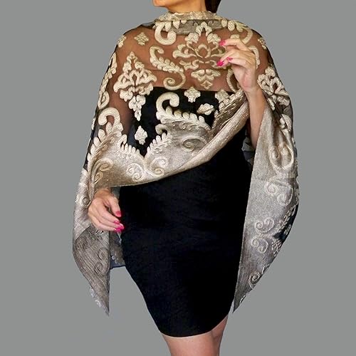 gold evening wrap