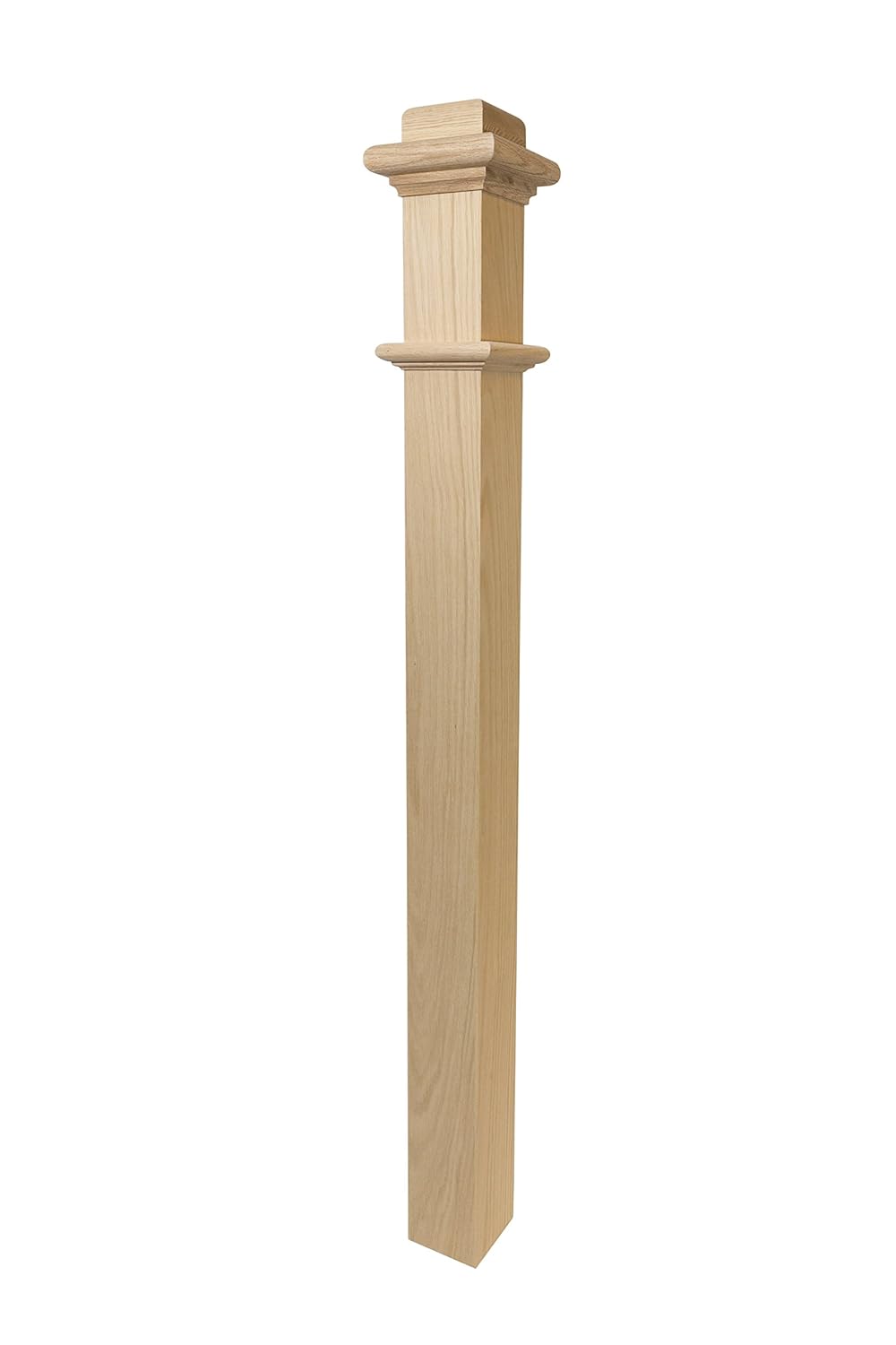 4" H X 3 5/16" W Red Oak Wood Staircase Finial Newel Post Cap FN0100