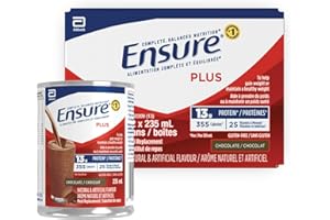 Ensure Plus, Meal Replacement, Complete Balanced Nutrition, Chocolate, 12 x 235 mL Can
