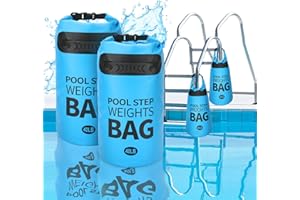 NOVWANG Heavy Duty Pool Step Weights, 40 LB Quick Fill Swimming Pool Ladder Weights 500D PVC Sand Fillable Bags with Tough Ha
