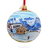 Val d 'Isere, France Glass Ball Christmas Ornament 4 Inches