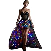 Women Tulle Tutu Skirts Adult A Line Rave Outfit Skirt LED Light Up Costumes Halloween¡­