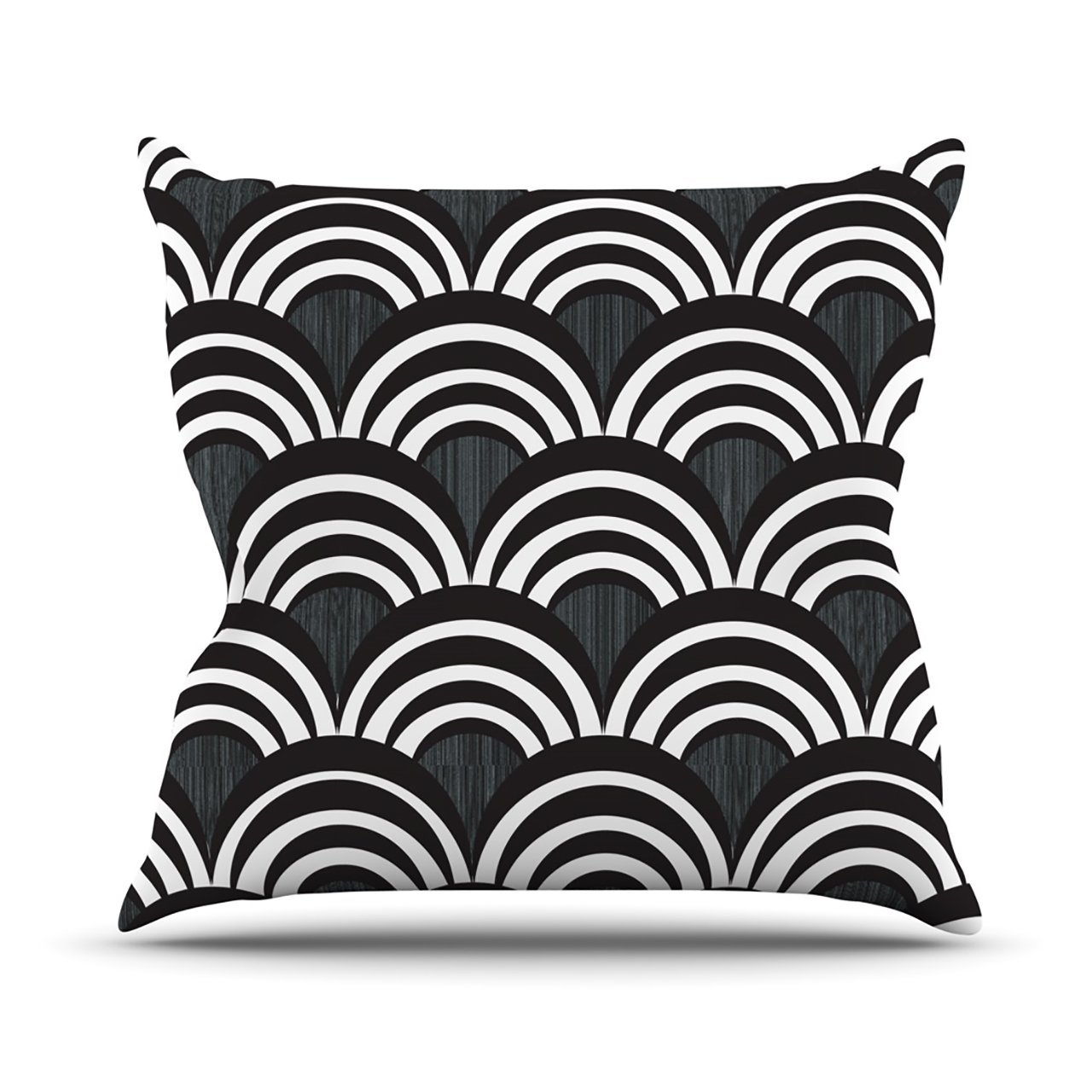 Amazon Com Kess Inhouse Nicole Ketchum Art Deco Black Outdoor