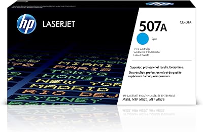 HP 507A CE401A Original LaserJet Toner Cartridge Cyan Single Pack for M551 M575