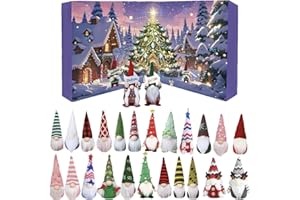 M GROTE Gnomes Advent Calendars 2025-24pcs Collectible Figures Gnome Decorations, 24 Day Christmas Countdown Calendar, Gnome Advent Surprise Calendar Decoration for Halloween Christmas Holiday Gifts (B #)