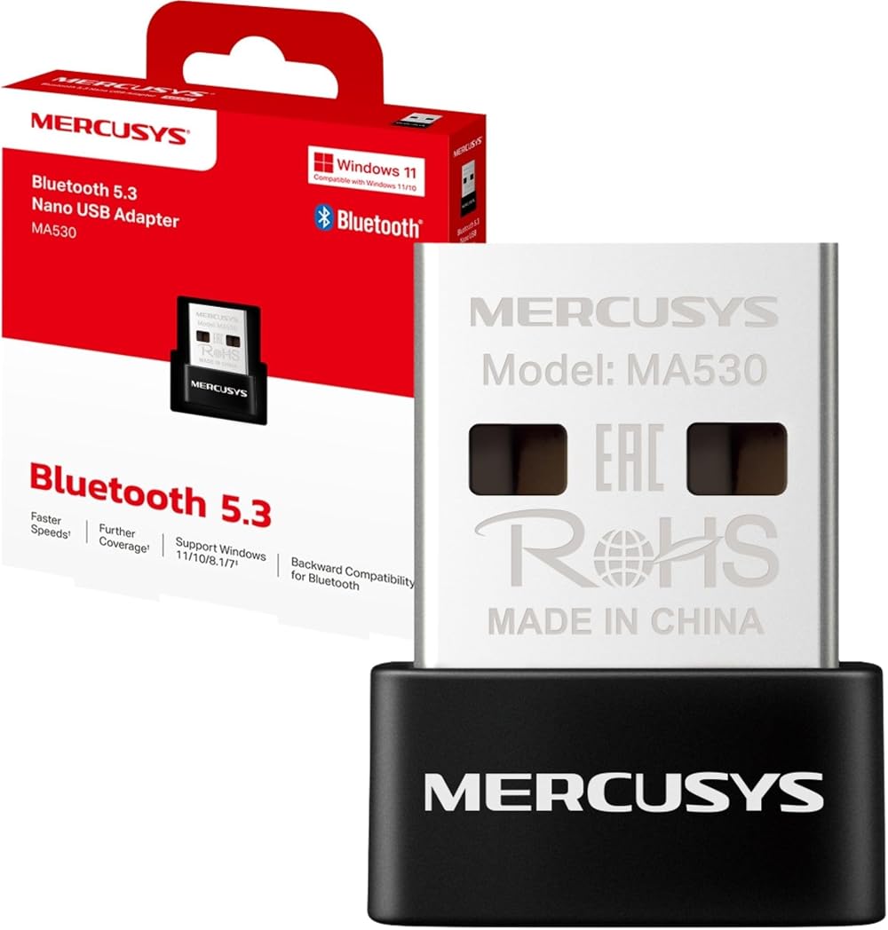 MERCUSYS MA530 Bluetooth 5.4 USB Adapter Nano Receiver for PC Windows