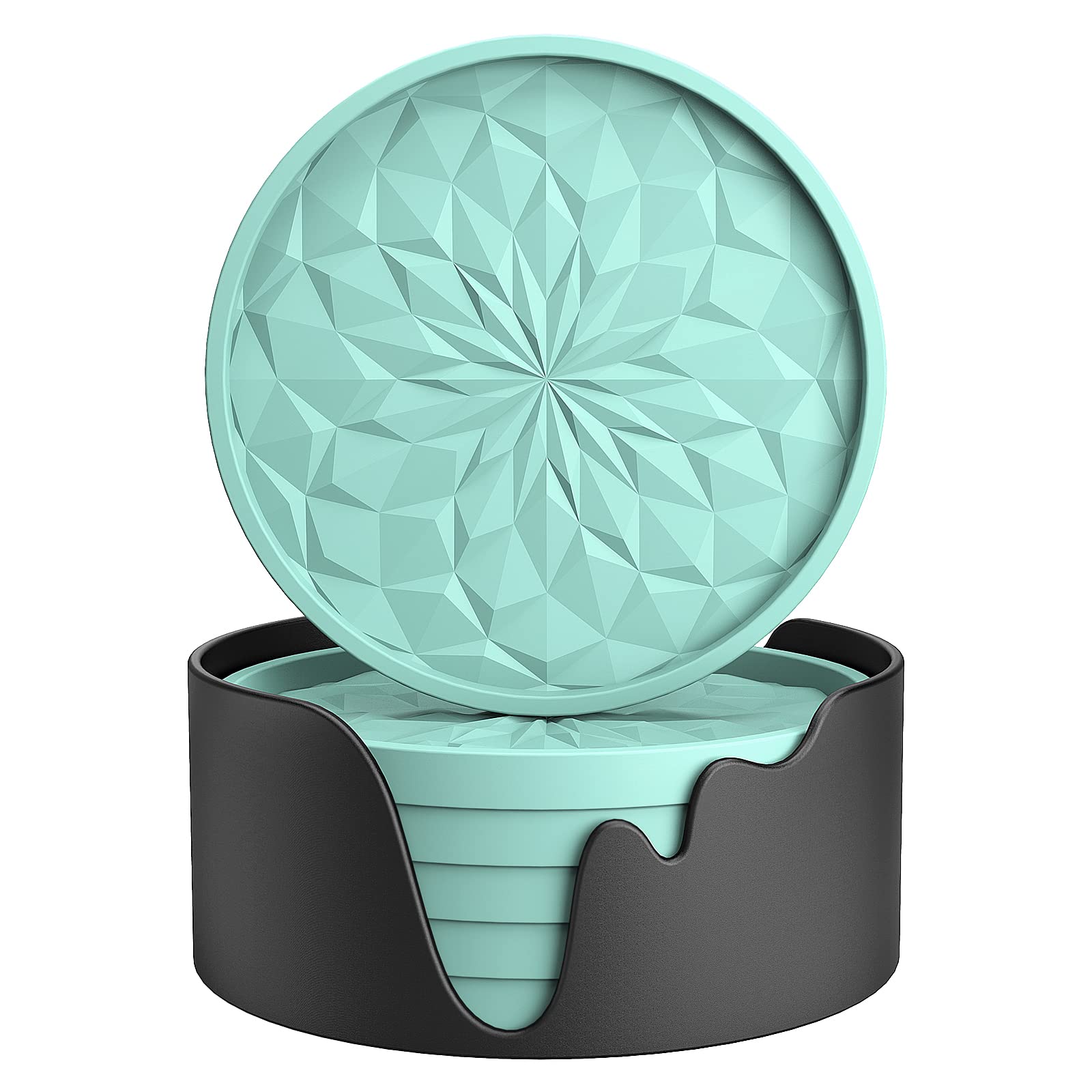 ME.FAN Silicone Coasters with Holder,[6