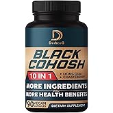 DEDICAD Black Cohosh Supplement - 3 Months for Menopause & Immune Health - Blend of 12 Potent Herb Includes Dong Quai, Chasteberry, Wild Yam, Red Clover, Black Pepper & Others - 90 Vegan Capsules