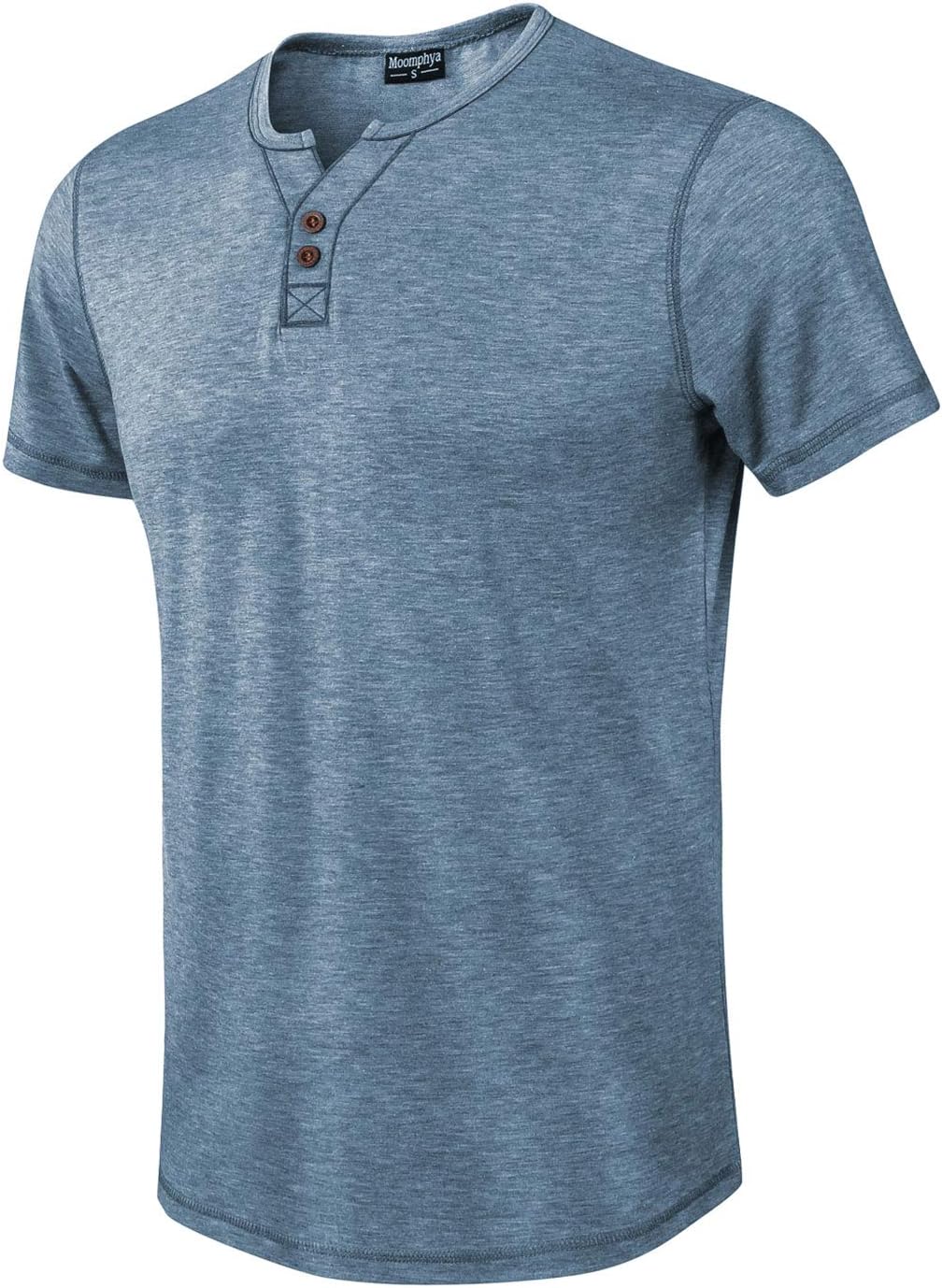 Men's Jacquard Knitted Casual Short Sleeve V-Neck Henley T-Shirts