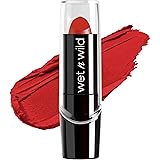 wet n wild Silk Finish Lipstick, Hydrating Lip Color, Rich Buildable Color, Cherry Frost Red