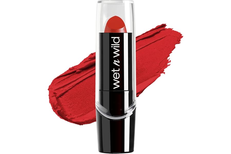 wet n wild Silk Finish Lipstick, Hydrating Rich Buildable Lip Color, Formulated with Vitamins A,E, & Macadamia for Ultimate Hydration, Cruelty-Free & Vegan – Cherry Frost