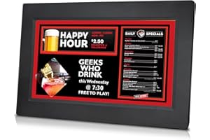 Sungale CPF1068 10" Desktop Commercial Digital Signage, Promote Company, Product, Service, or Organization with Images, Music, and Videos