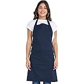 Mellow Buff Chef Apron, Recycled Cotton Kitchen Apron with an Adjustable Neck with Long Ties, for cooking, baking