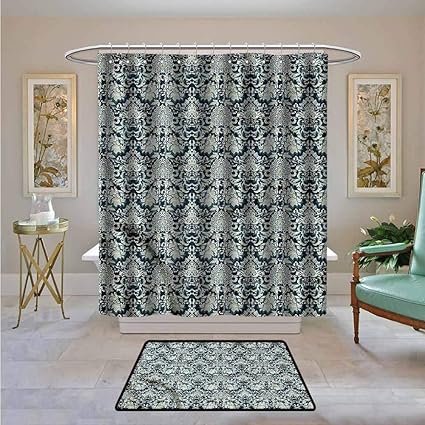 Kenneth Camilla01 Waterproof Shower Curtain Vintage Victorian Leaf