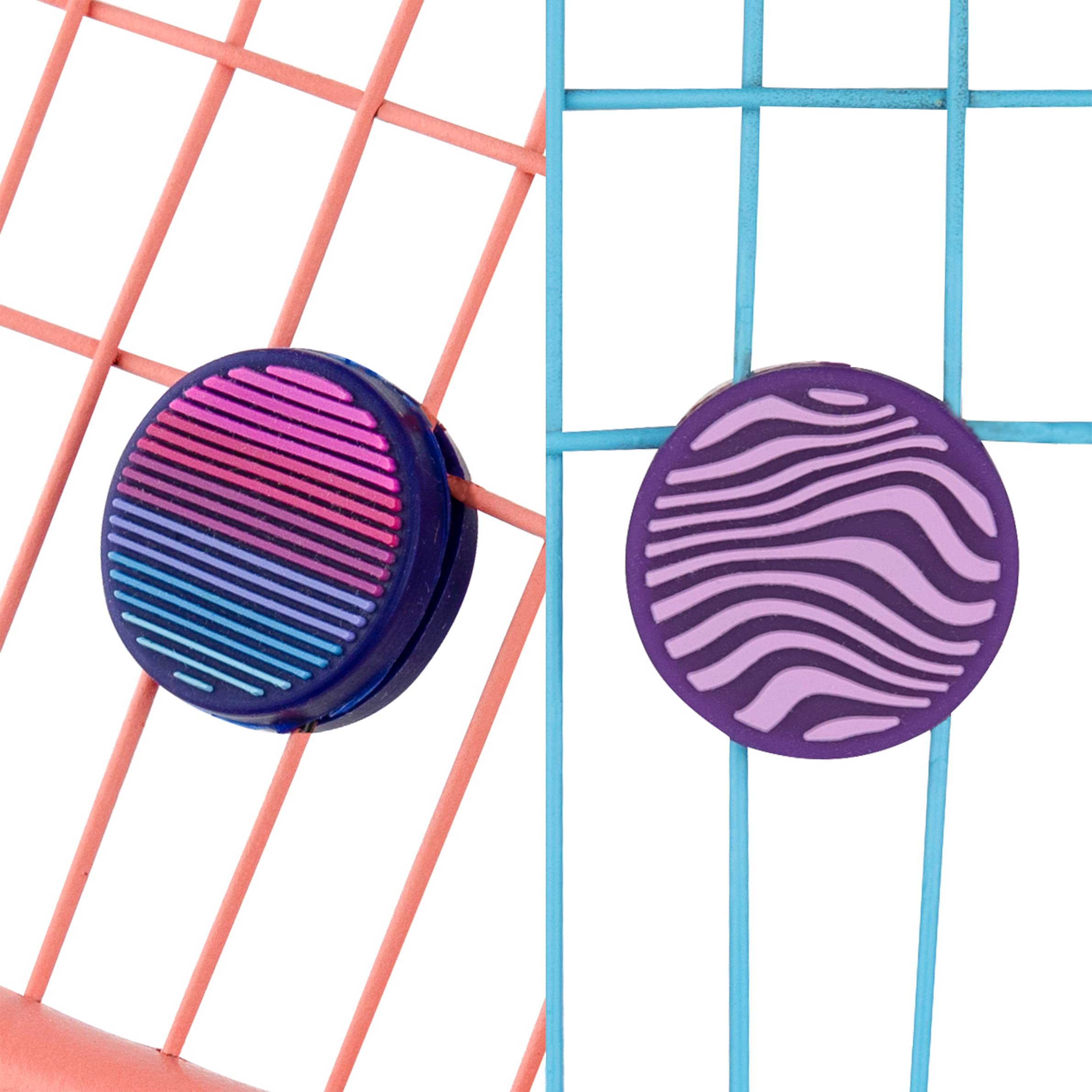 GET A GRIP Tennis Dampeners – Vibration Dampener for Tennis Rackets – Shock Absorbing, Reduce String Vibration & Improve Feel – Fun, Retro Designs – Tennis Accessories Gift (The Retro Duo)