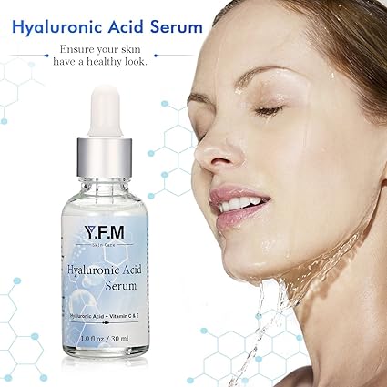 Hyaluronsäure-Serum 30ml, Y. F. M Vitamin C & E Hyaluronsäure Serum Hochdosiert, natürliche Hyaluron Anti-Aging, Anti-Age & A