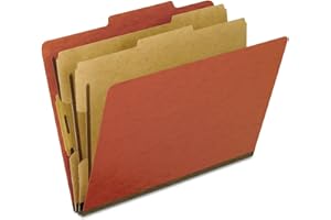 Pendaflex Moisture-Resistant Classification Folders, Letter Size, Red, 10 Count (Pack of 1)