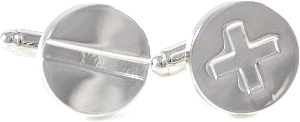 Amazon Com Mendepot Silver Tone Screw Head Pattern Cuff Links With Box Math Plus And Minus Signs Cuff Link Jewelry Amazon Com Mendepot Silver Tone Screw Head Pattern Cuff Links With Box Math Plus And Minus Signs Cuff Link Jewelry