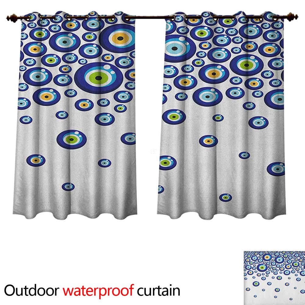 Amazon Com Anshesix Evil Eye Outdoor Curtains For Patio Sheer